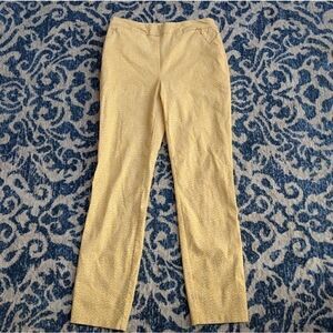 Renuar yellow and white  print dress pants size 2